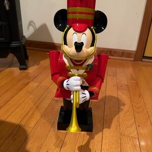 Disney World Red and Yellow Mickey Mouse Nutcracker popcorn holder